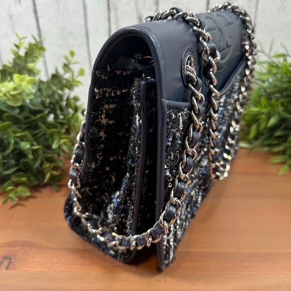 Tory Burch Fleming Tweed Convertible Shoulder Bag - Picture 5 of 14